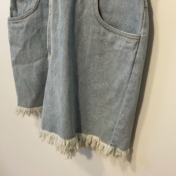 Vintage Denim Distressed Romper - Picture 3 of 13